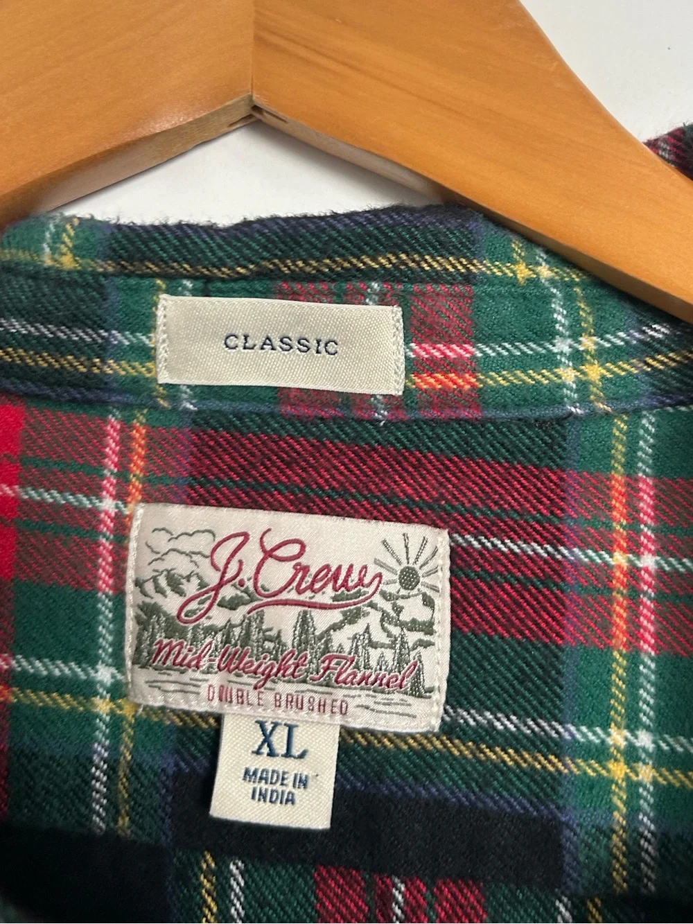 J. Crew Midweight Flannel Workshirt Plaid Size XL Preppy Fall Utility Minimalist